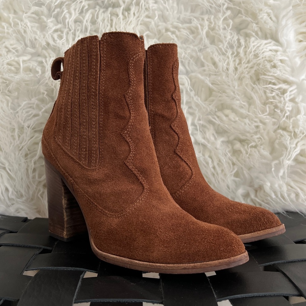 Modern Brown Suede Conway Ankle Boots